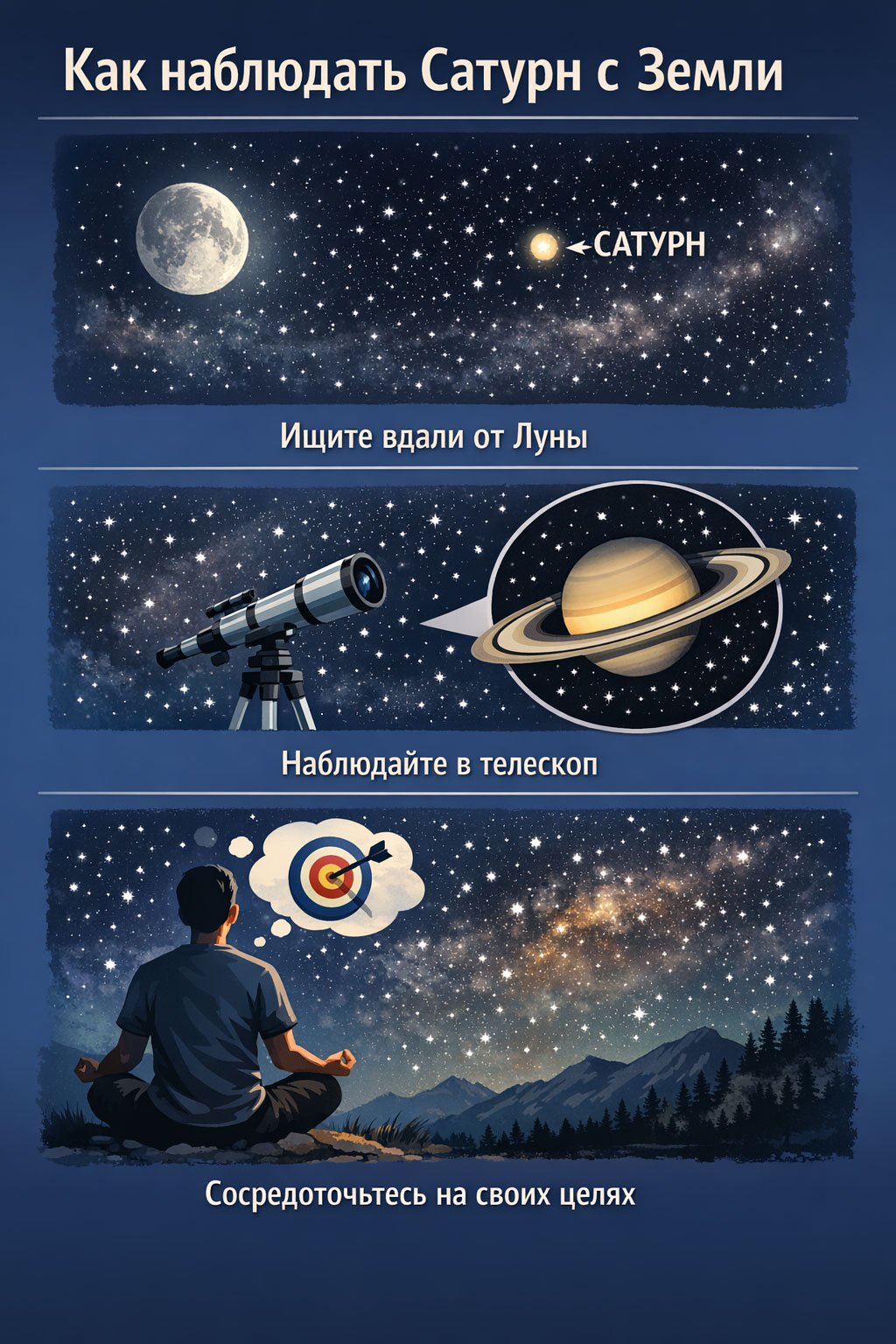 как найти Сатурн с Земли самостоятельно инструкция